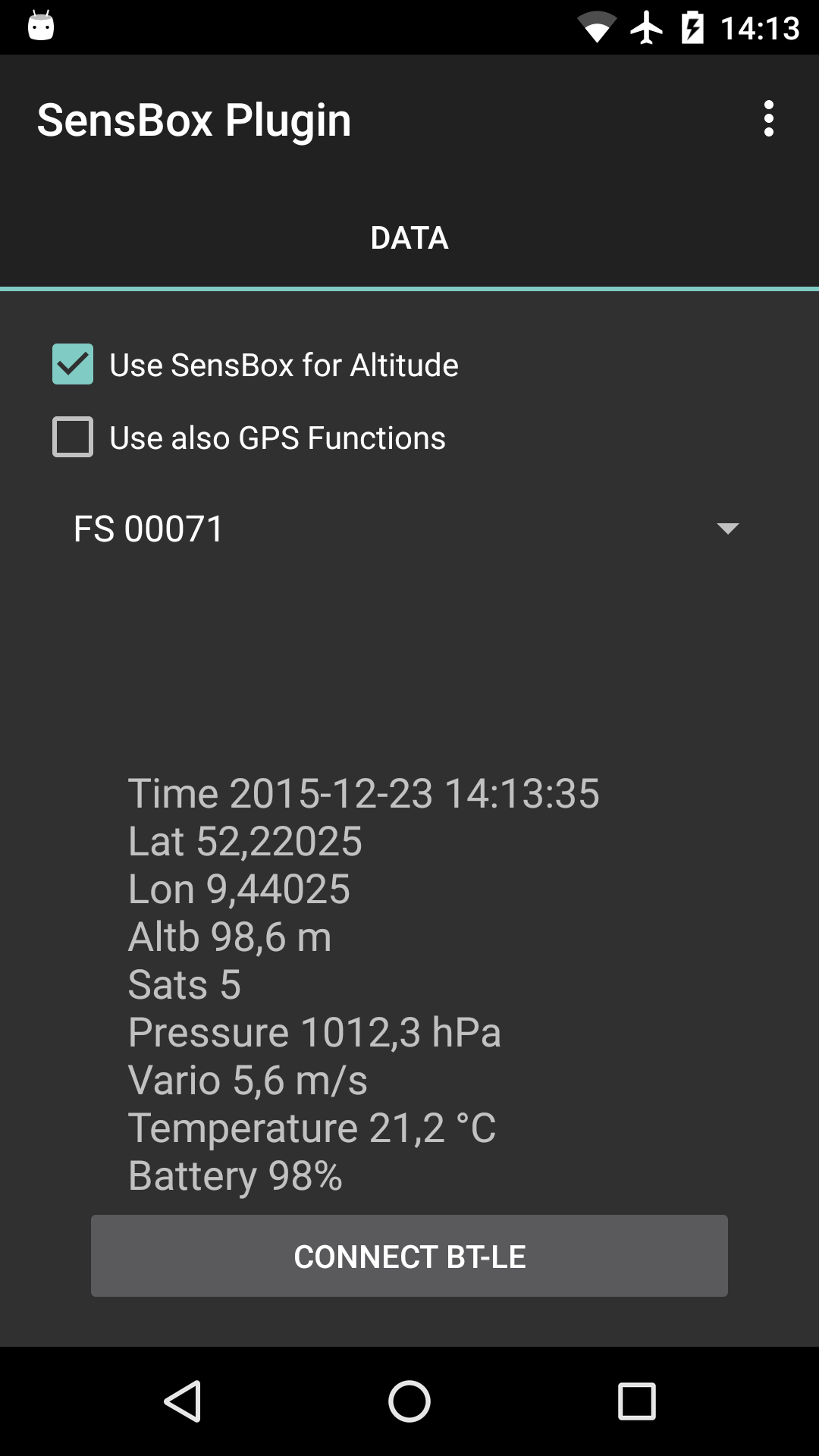 SensBox plugin for
                AFTrack